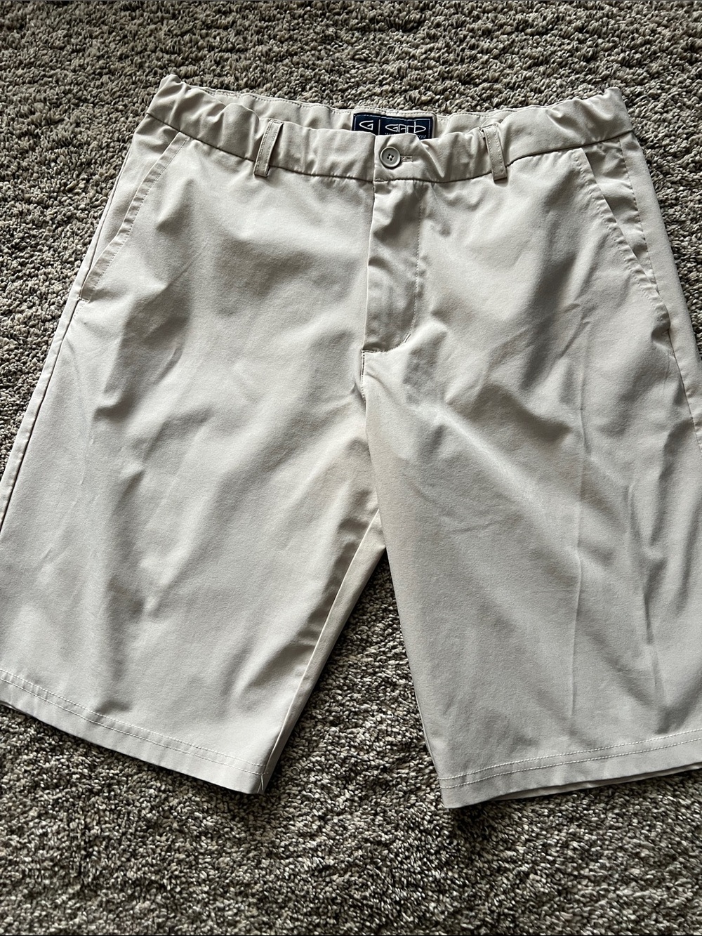 Kids Flat-Front Khaki Shorts with Elastic Waist